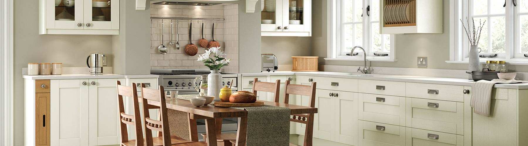 Classic Ivory shaker kitchen, from our classic kitchen range.